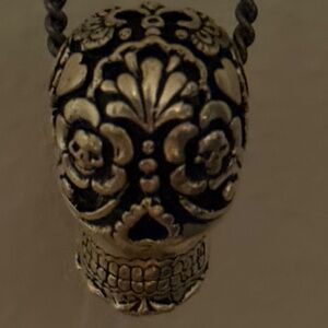 Ornate 3-Dimensional Skull Necklace